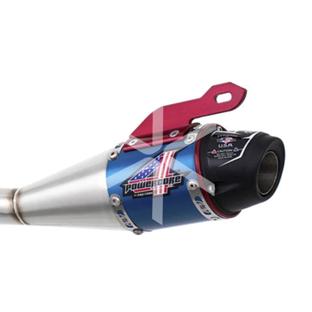 Escape Pro Tork Completo Powercore 4 - Lander Xtz 125 - Azul Titanium