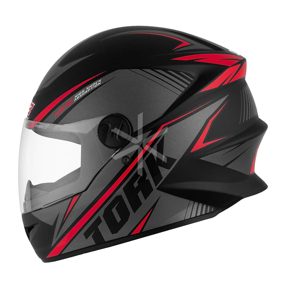 Casco Protork R8 Negro Rojo