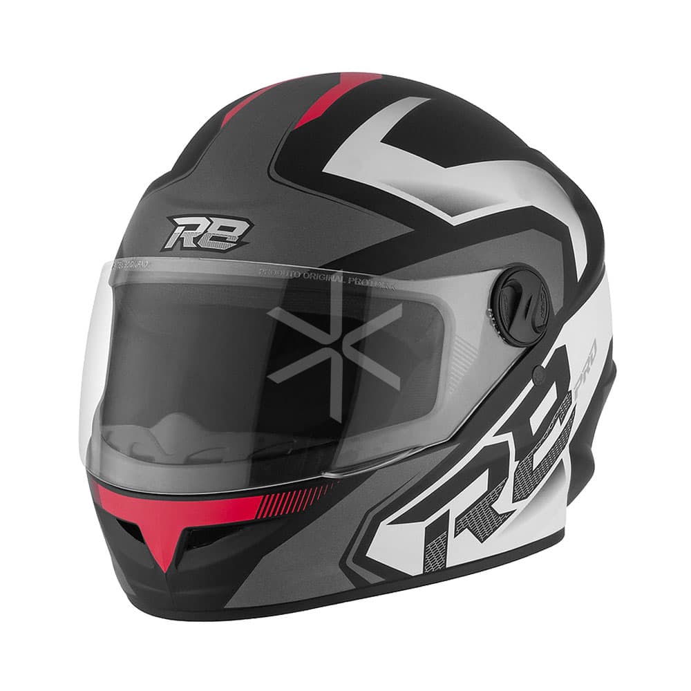 Casco Protork R8 Pro Mate Negro Rojo