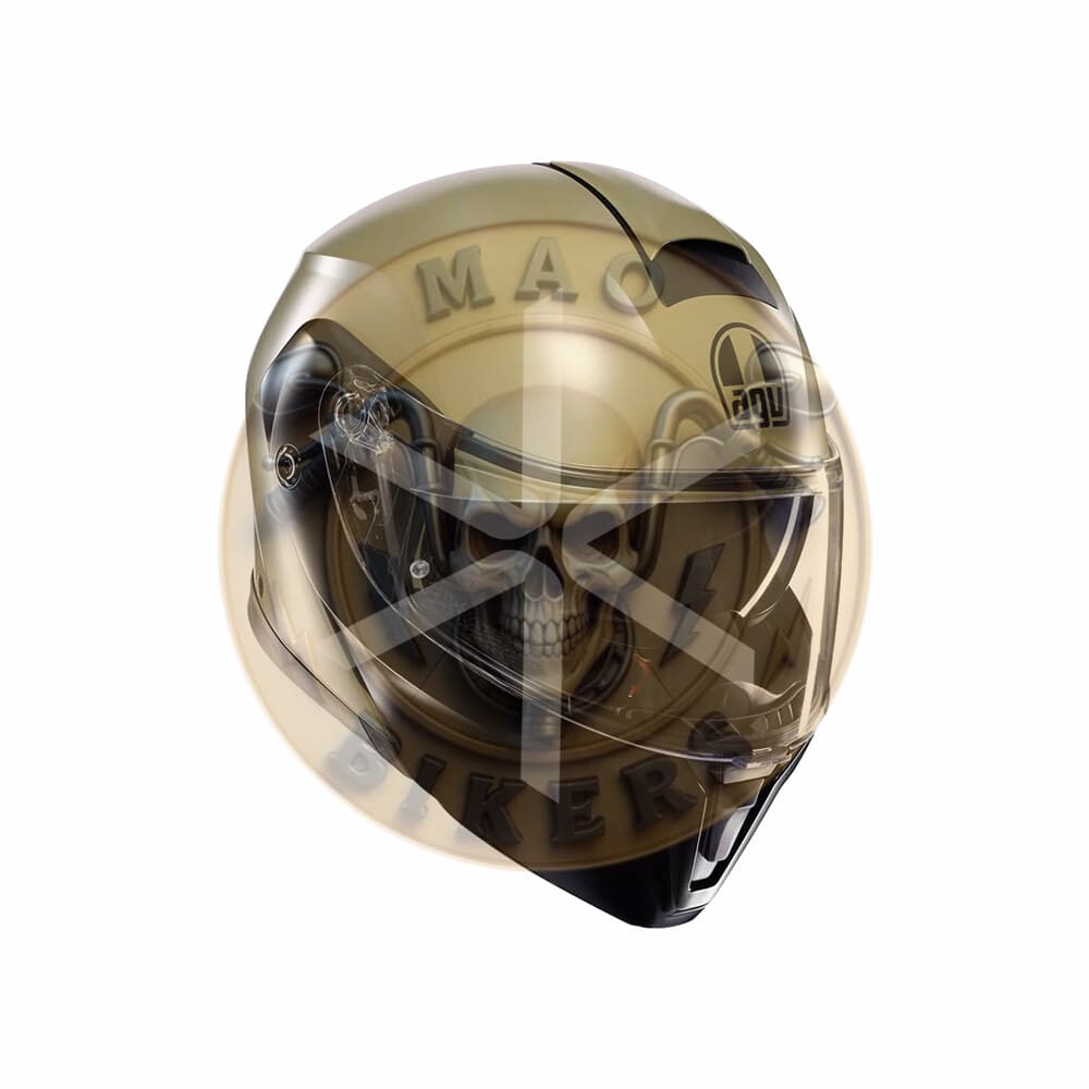 Casco AGV Streetmodular Mono Matt Pastello Green Black