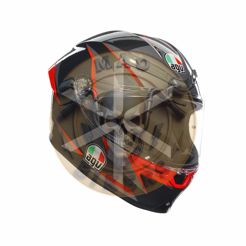 Casco AGV K6 Slashcut Negro Gris Rojo