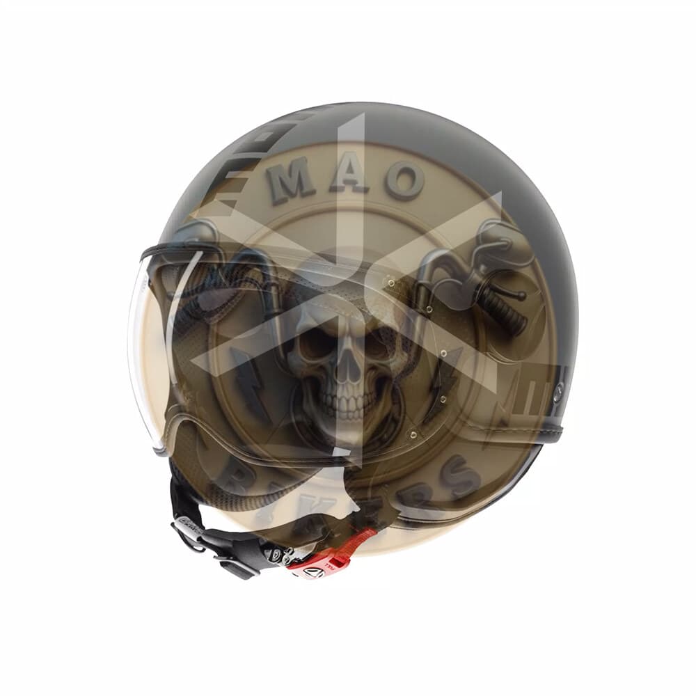Casco AGV Momodesign Fgtr Classic Mono Mate Gris Negro