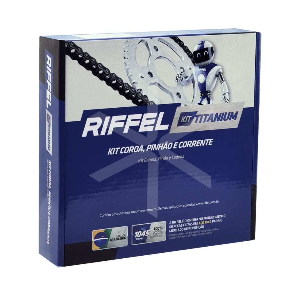 Kit De Transmisión Riffel Honda Cg Titan 2000 - Fan (14-44) 428hx116